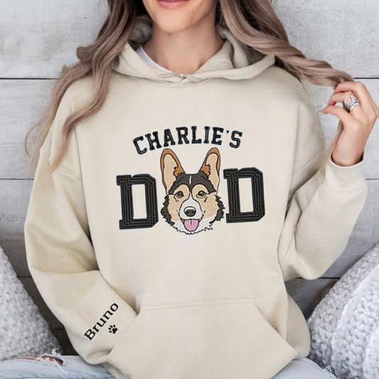 Custom MOM&DAD Portrait Embroidered Sweatshirt