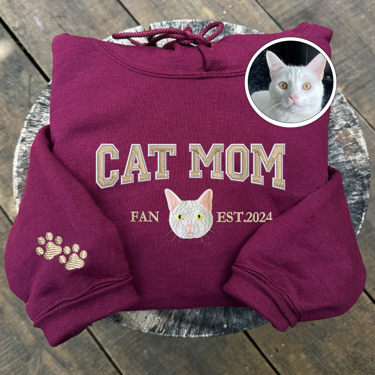 Custom Embroidered Pet Mom/Dad Sweatshirt