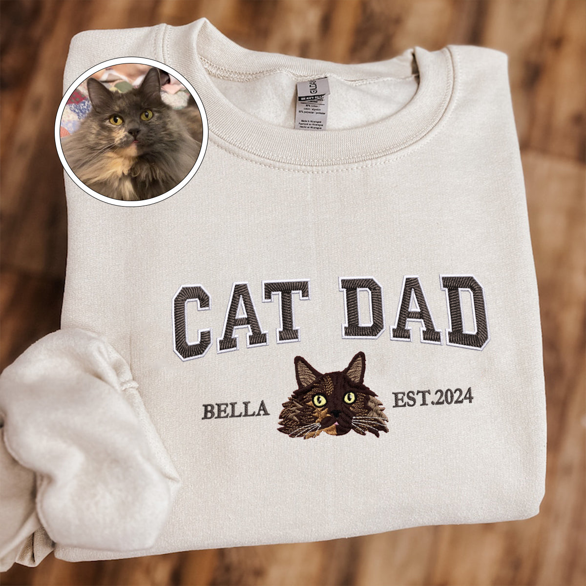 Custom Embroidered Pet Mom/Dad Sweatshirt